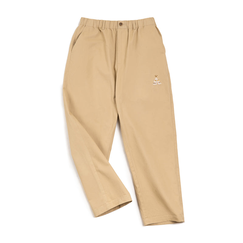 Indian tent and polar bear embroidered slacks