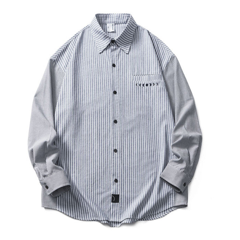 Retro striped long sleeve shirt