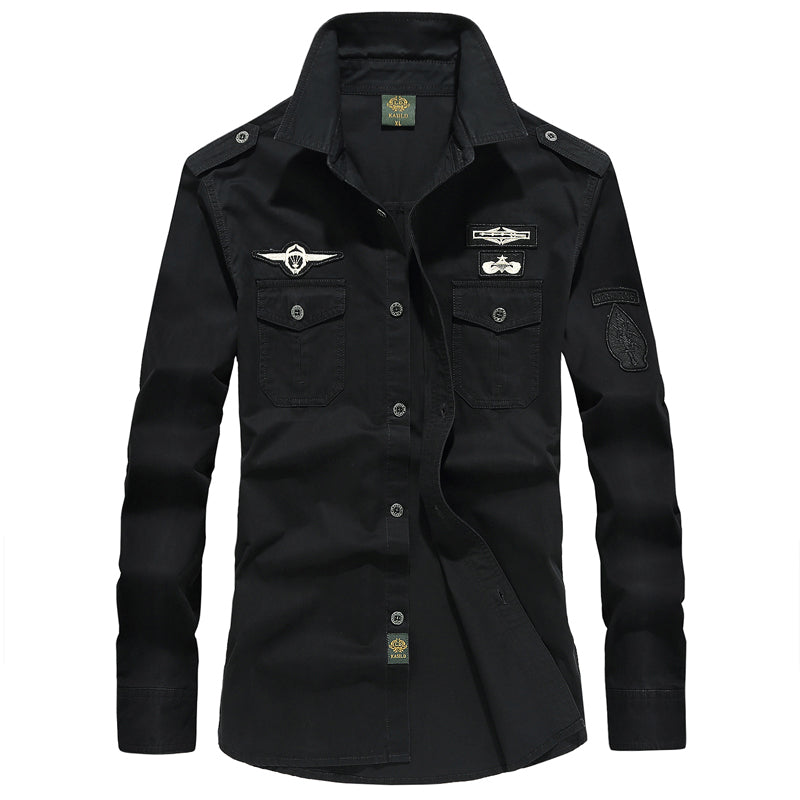 New for Spring: 100% Cotton American Casual Work Long Sleeve Shirt (M-6XL)