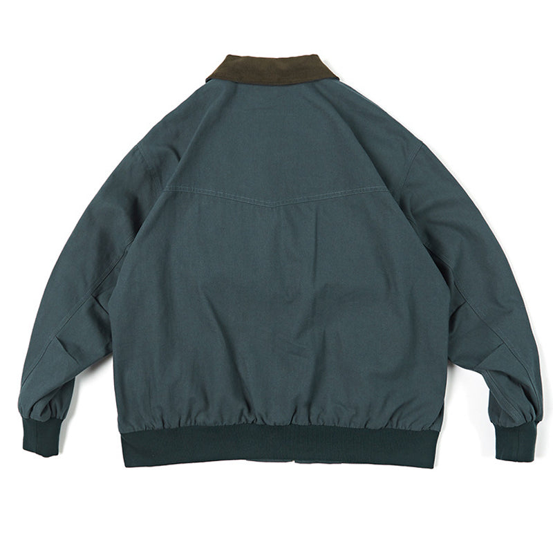 Plain corduroy neck casual jacket