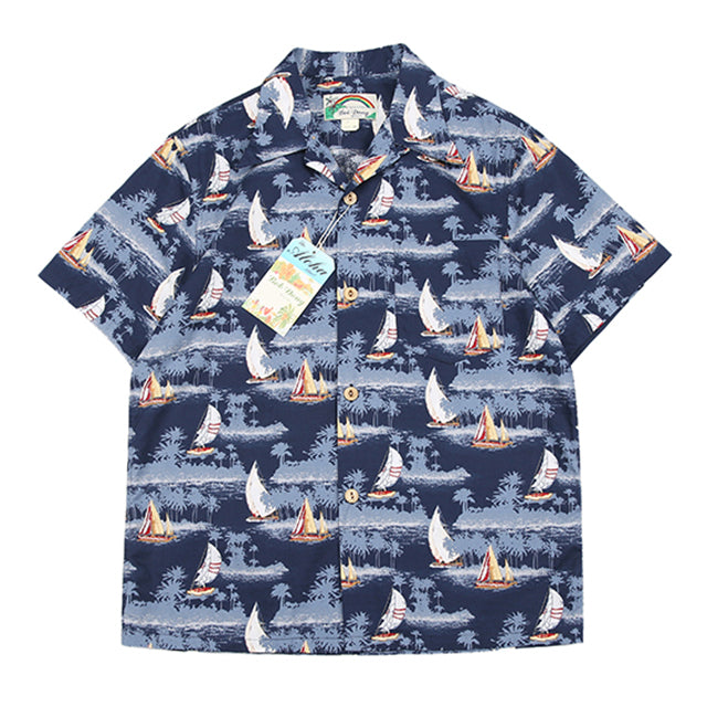 Cuban Color Island Trip Yacht Pattern Aloha Shirt