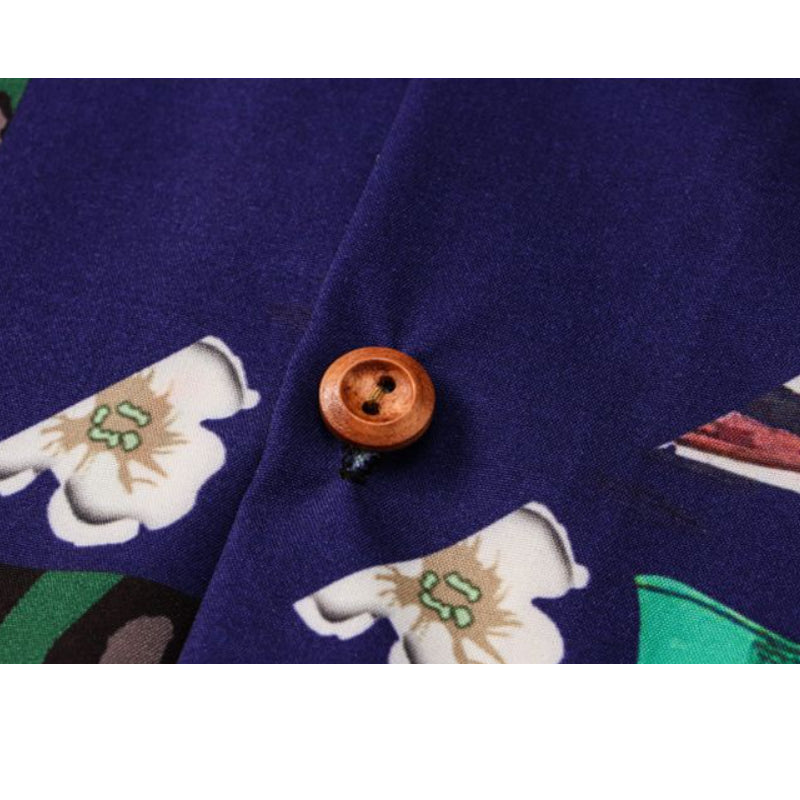 New for summer: Aloha-style jungle print short-sleeved shirt