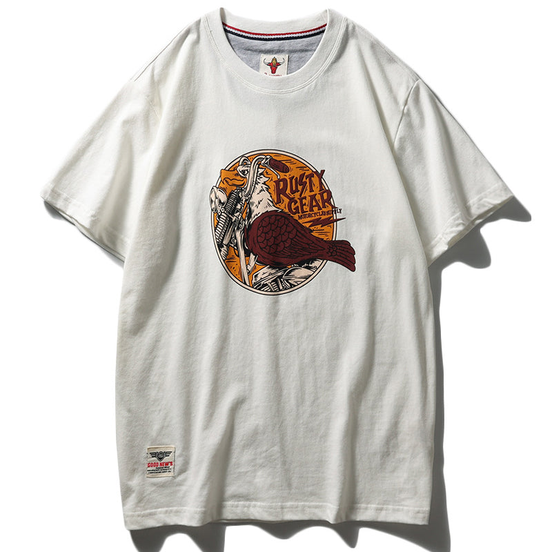 Eagle Bike Summer New American Casual Print T-shirt