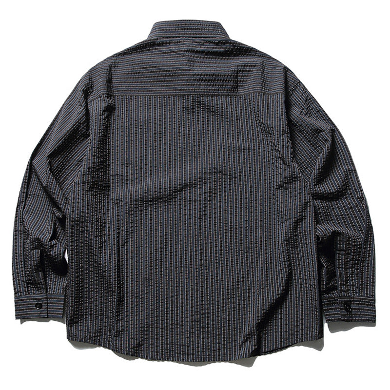 Classic striped long-sleeved work shirt