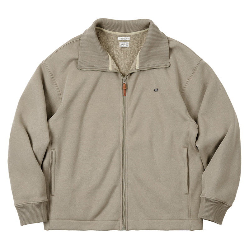 Fleece-lined high-neck tennis jacket