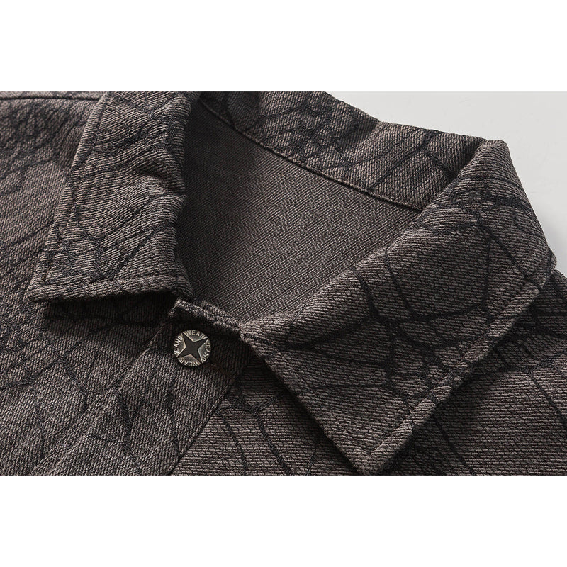 Retro Plush Eye Loose Fit Jacket with Detachable Eyes