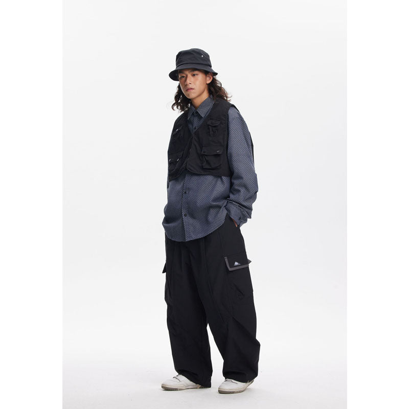 Retro Functional Detachable 2-Piece Shirt Vest