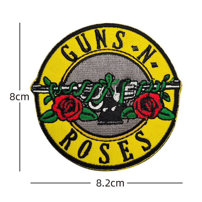 American casual retro embroidered fabric with 5 types of badges