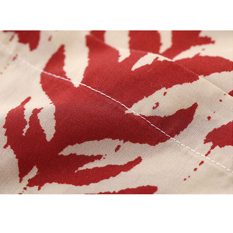 High-quality vintage flower print aloha shirt