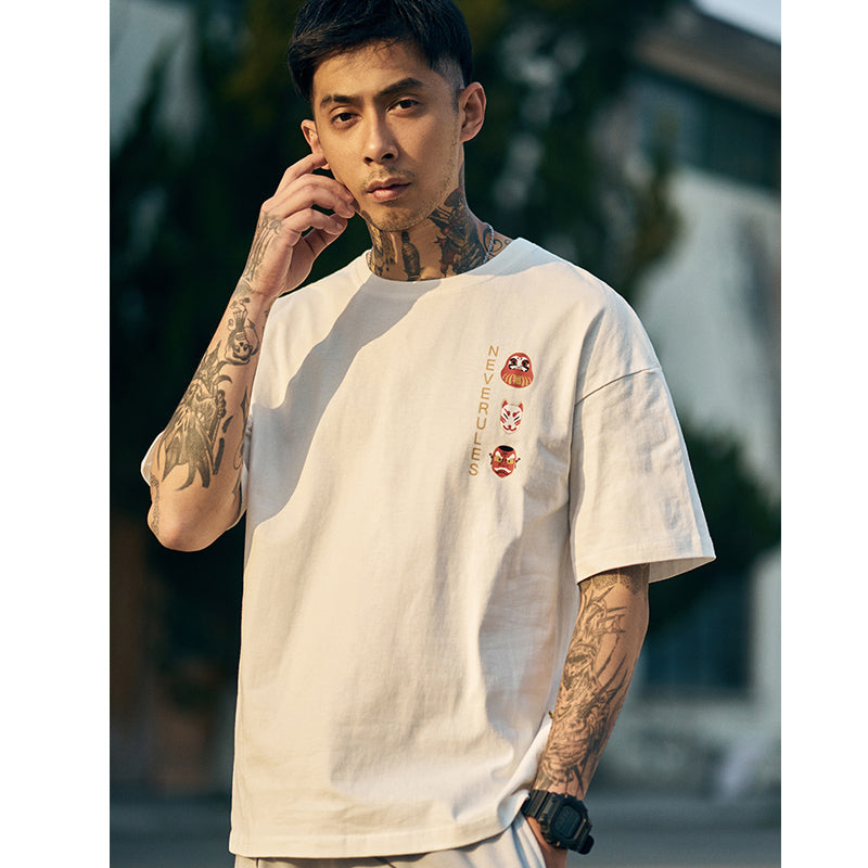 夏新作 WELCOME TO JAPAN 日本文化プリント柄 半袖Tシャツ