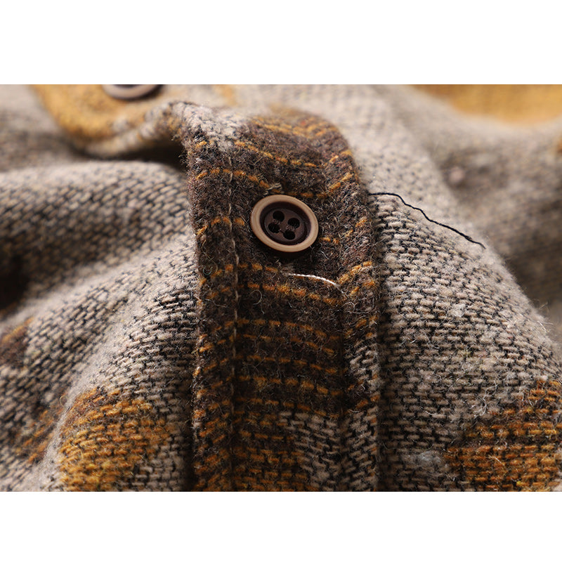 Navajo jacquard tweed long-sleeved shirt