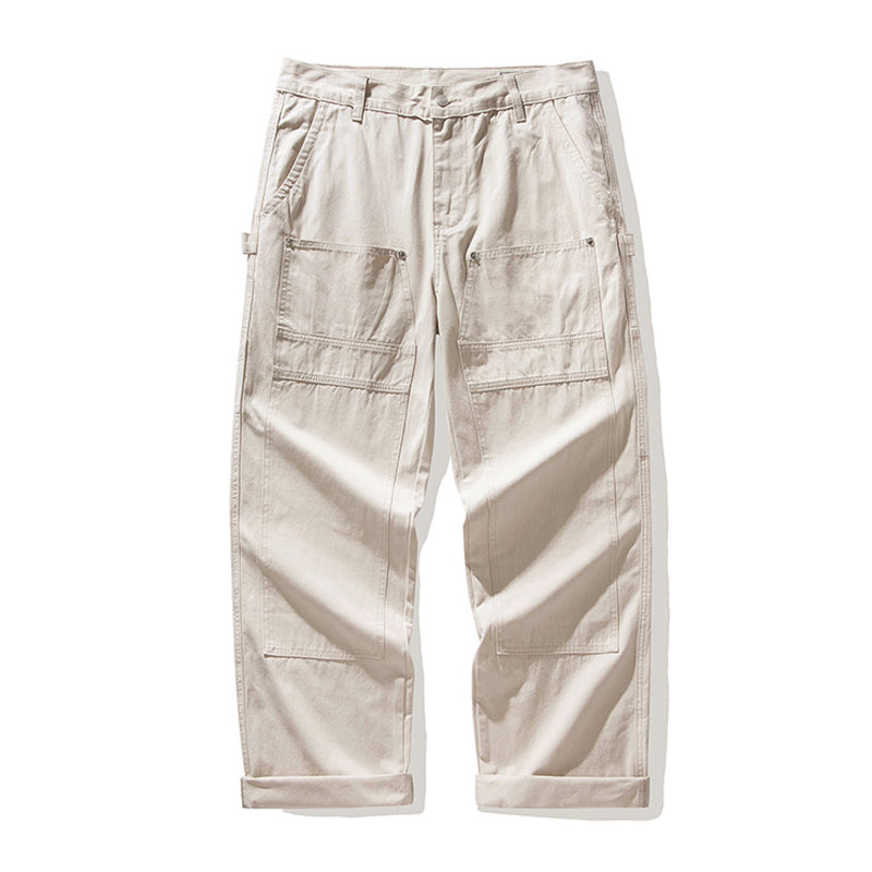 Piqué canvas multi-pocket work pants