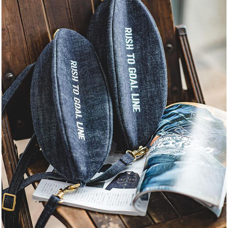 13.5 oz Denim Alphabet Side Bag