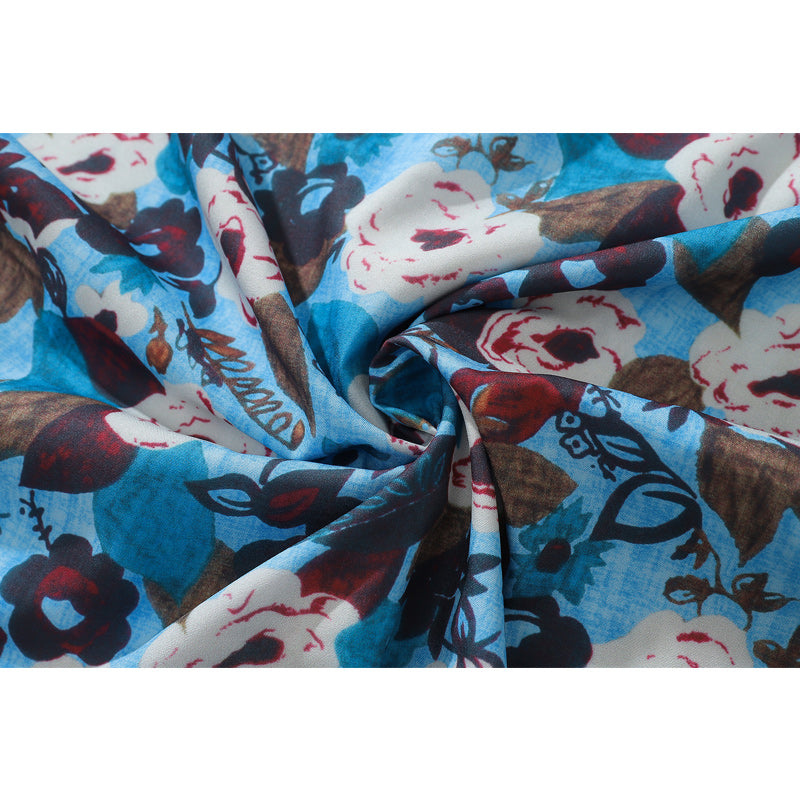 New Autumn Collection: Full Bloom Blue Long Sleeve Shirt