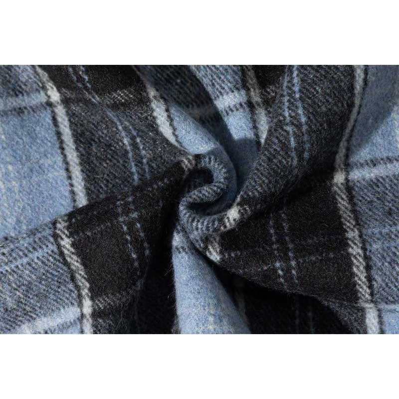 Classic brushed check pattern long sleeve shirt