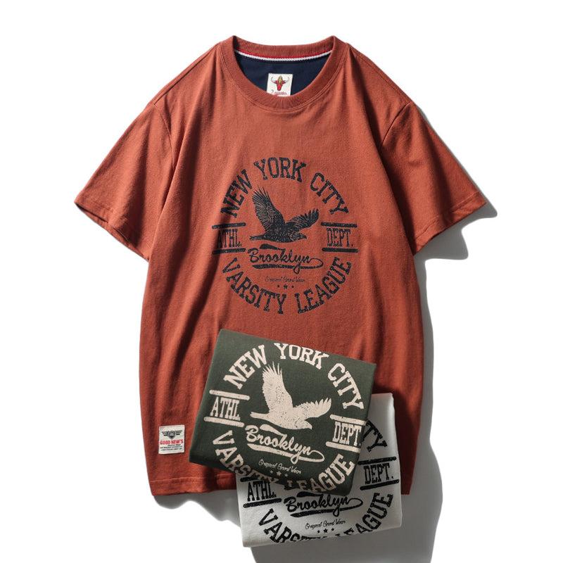 New summer American casual print T-shirt