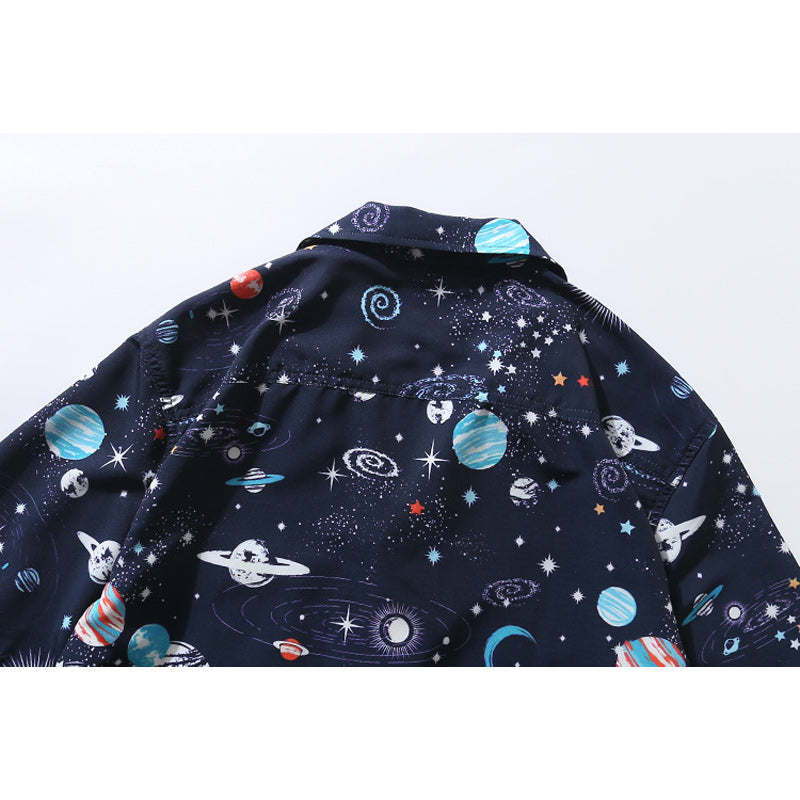 惑星・宇宙総柄アロハシャツ