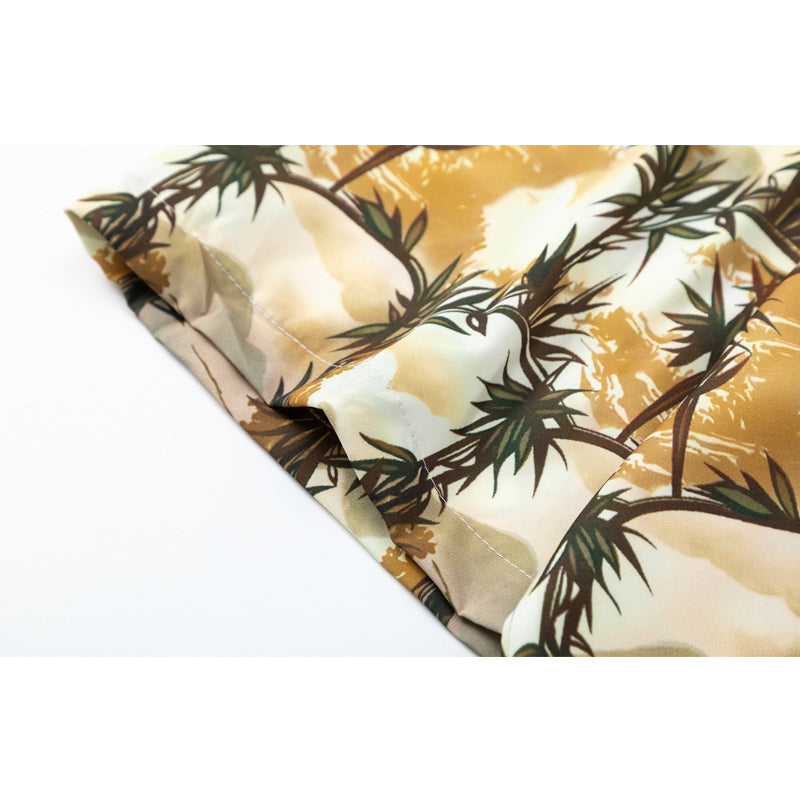 Hawaiian print short-sleeved shirt