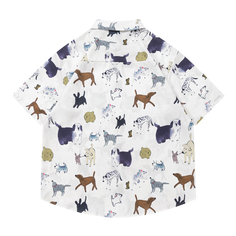 "Cute Animal" All-Over Print Short Sleeve Shirt