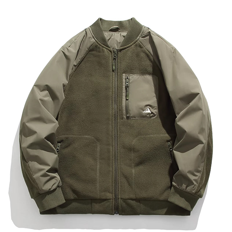 Padded fleece flight jacket
