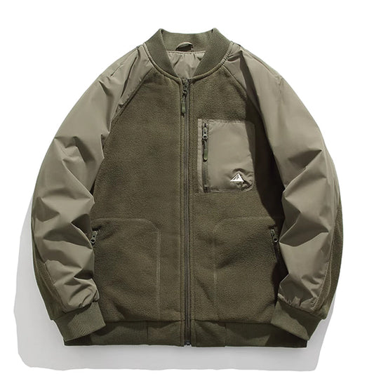 Padded fleece flight jacket