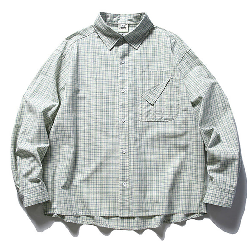 Spring New Arrivals 100% Cotton Check Long Sleeve Shirt