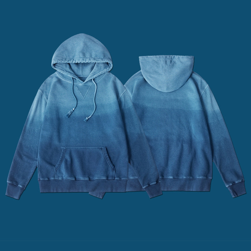 450g Heavyweight Authentic Indigo Dyed Gradient Parka