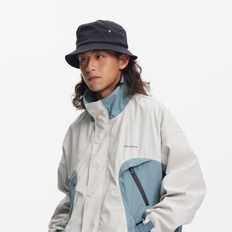 Hooded cargo jacket with switch