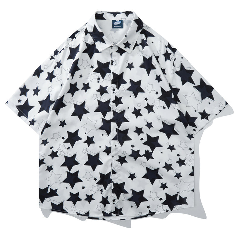 New summer star pattern short sleeve shirt
