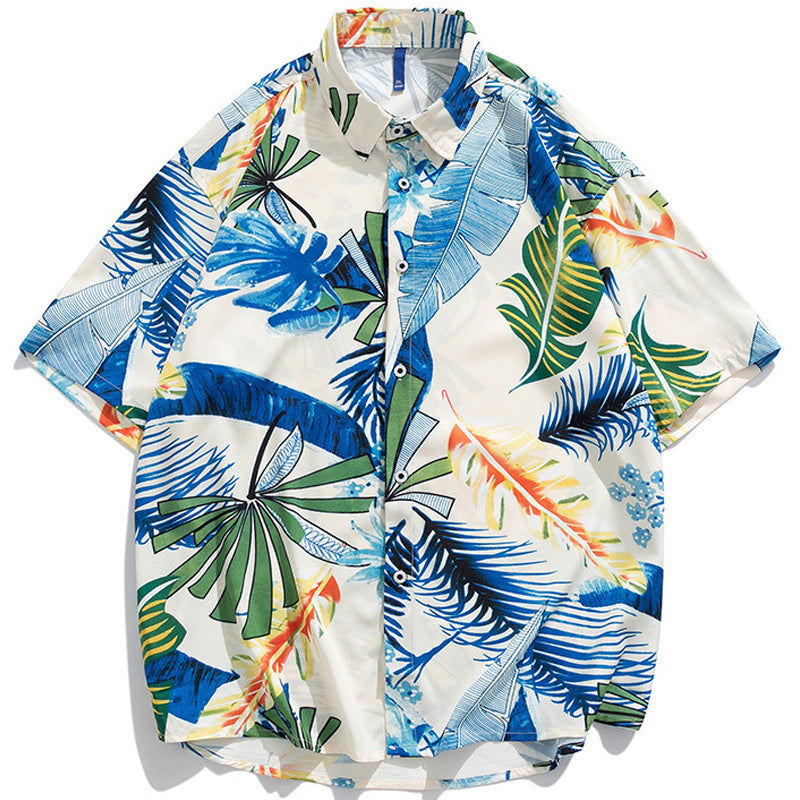 New for summer: Aloha print short-sleeved shirt