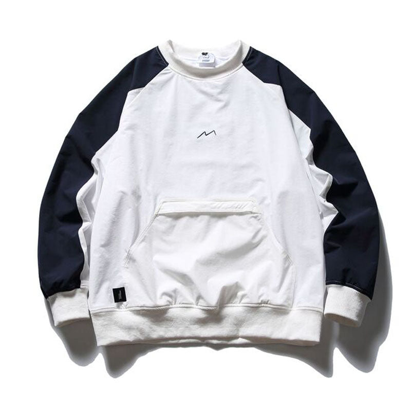 Kangaroo pocket print pullover hoodie
