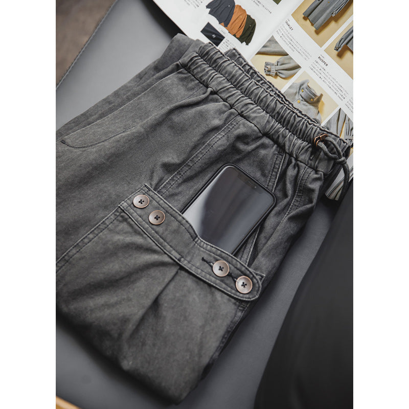 Original ice-dyed wide cargo pants