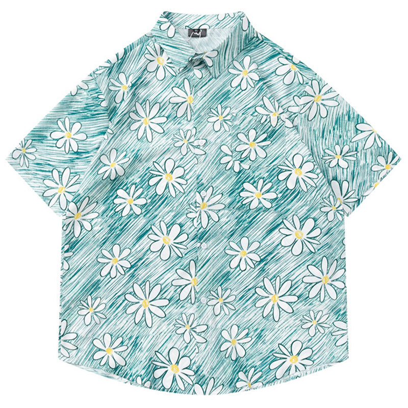 New for summer: Graffiti print short-sleeved shirt