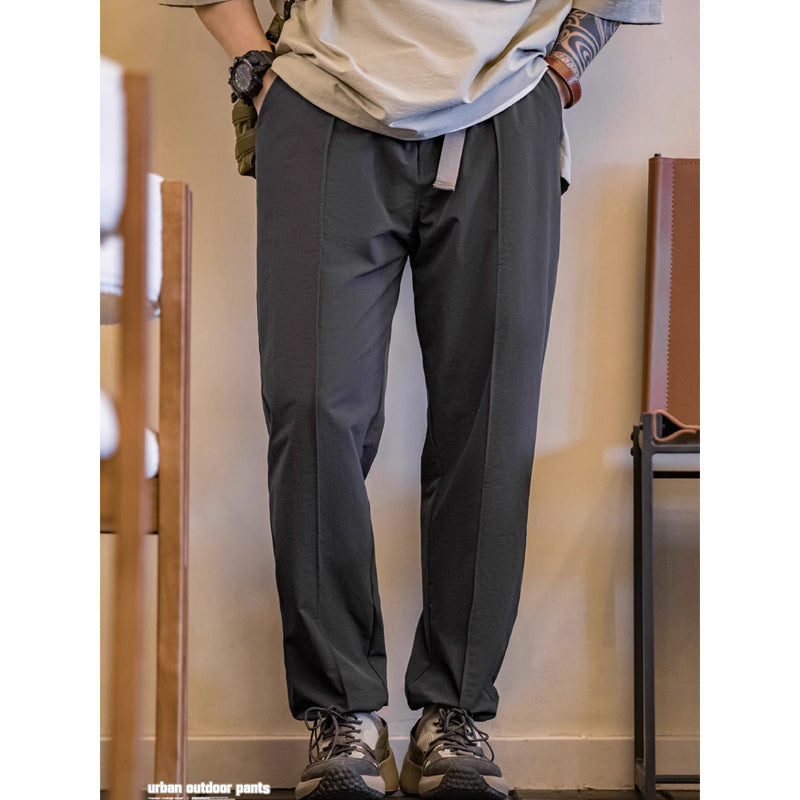 Urban outdoor ウェビングベルト付きイージーパンツ