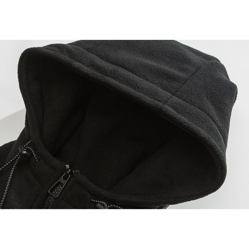 Casual Hooded Mixed Color Jacket for Fall