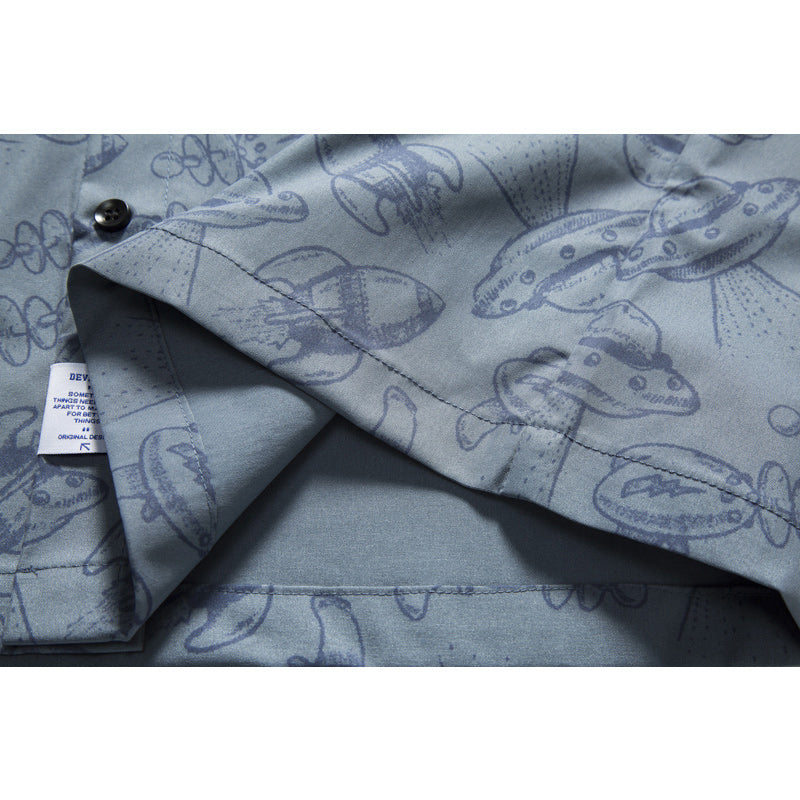 Retro all-over print aloha short-sleeved shirt