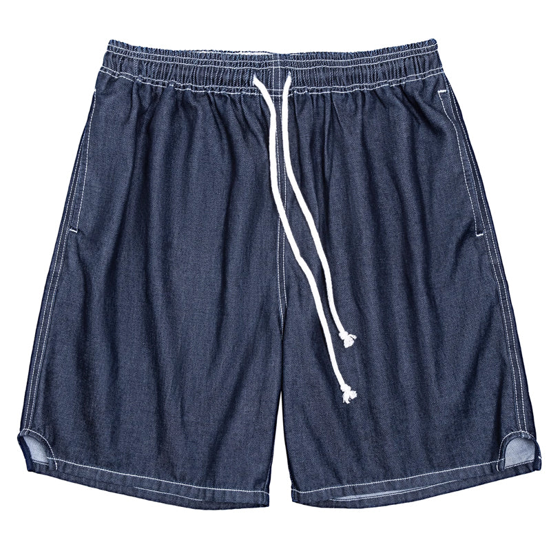 Cool-to-the-touch "C-Blend" denim easy shorts