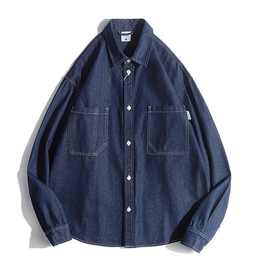 New Spring Denim Plain Shirt