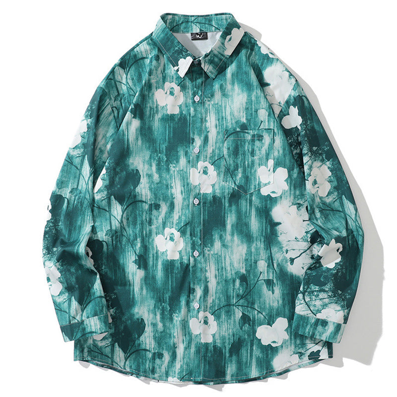 New Spring Floral Print Shirt