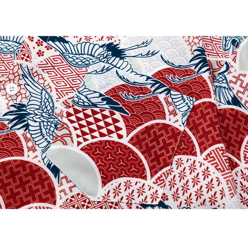 Traditional print all-over aloha short-sleeved shirt