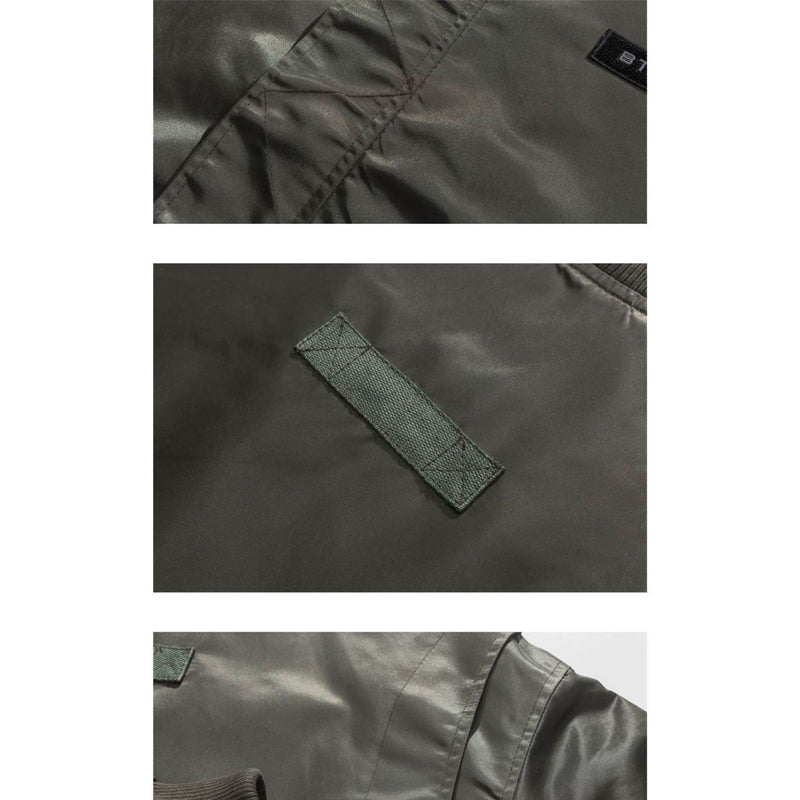 Men's Casual Solid Color Alphabet Zipper Coat