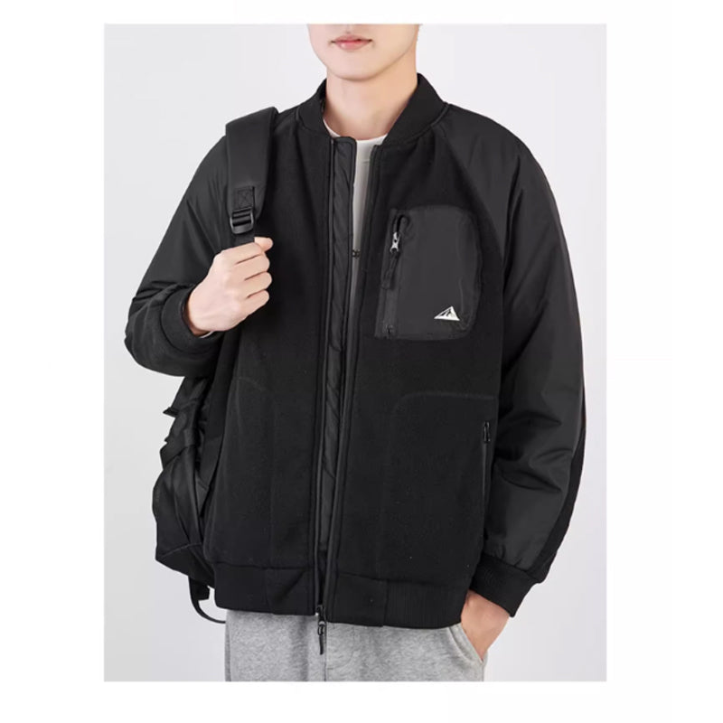 Padded fleece flight jacket