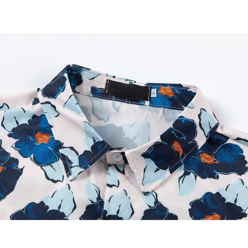 New for summer: Graffiti floral print short-sleeved shirt
