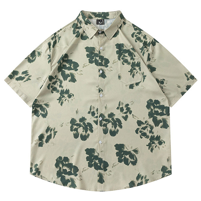 New for summer: floral print short-sleeved shirt