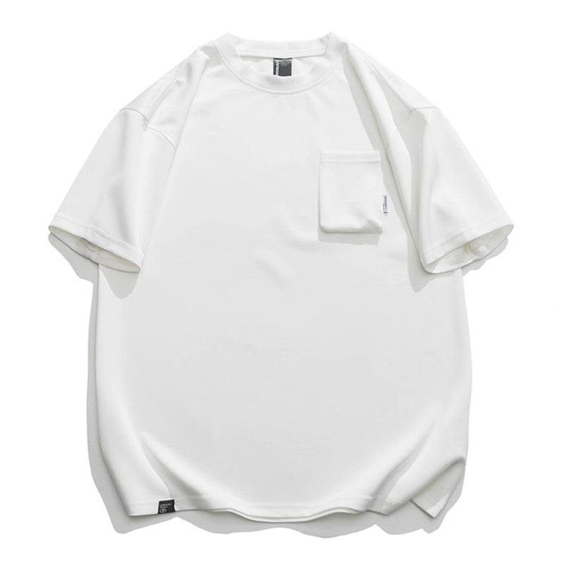 夏新作 無地 シンプル ポケット Tシャツ