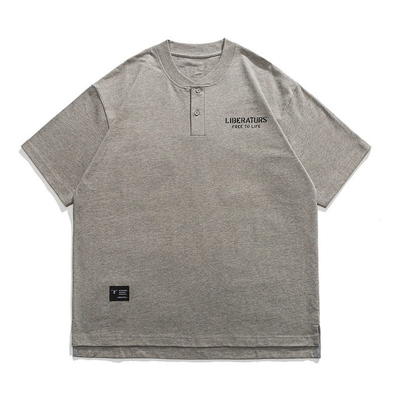 Plain retro American casual short-sleeved T-shirt