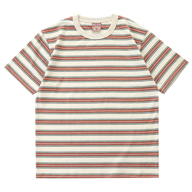 Ivy Look 4-Color Yarn-Dyed Striped Cotton Tee