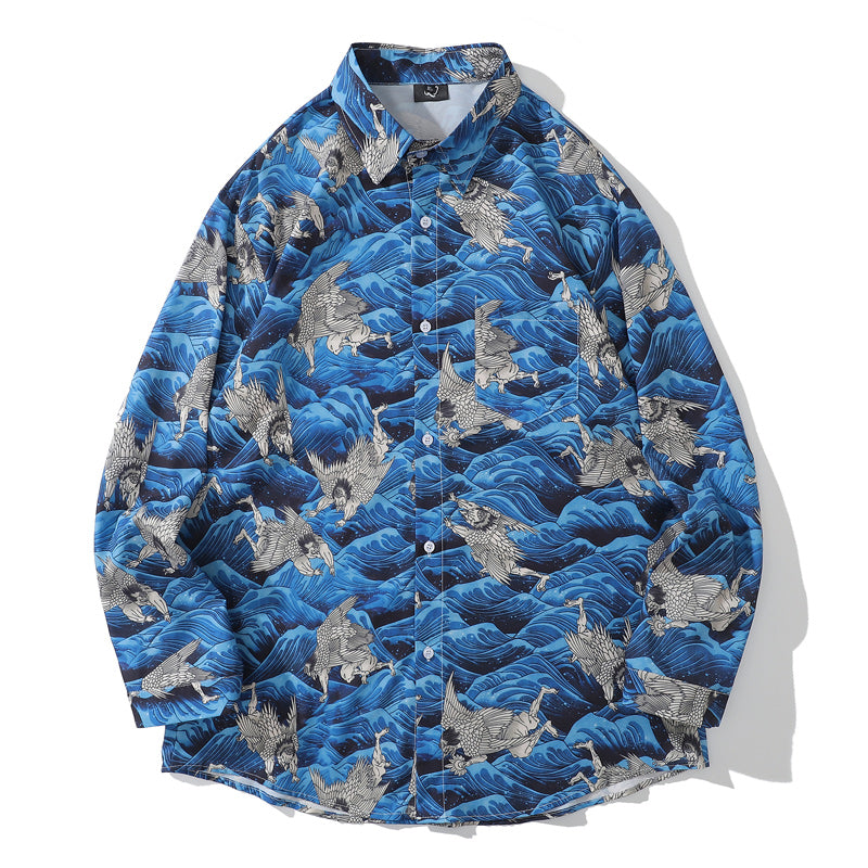 New Autumn Print Long Sleeve Shirt