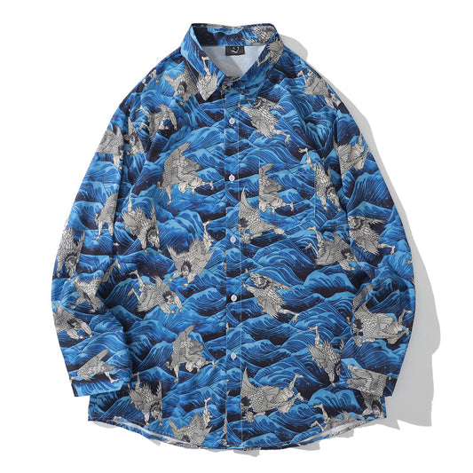 New Autumn Print Long Sleeve Shirt