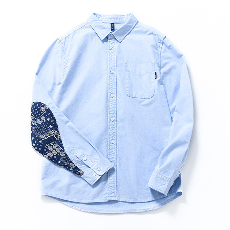 New Spring Washed Cashew Nuts Switch Shirt